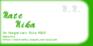 mate mika business card