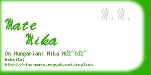 mate mika business card